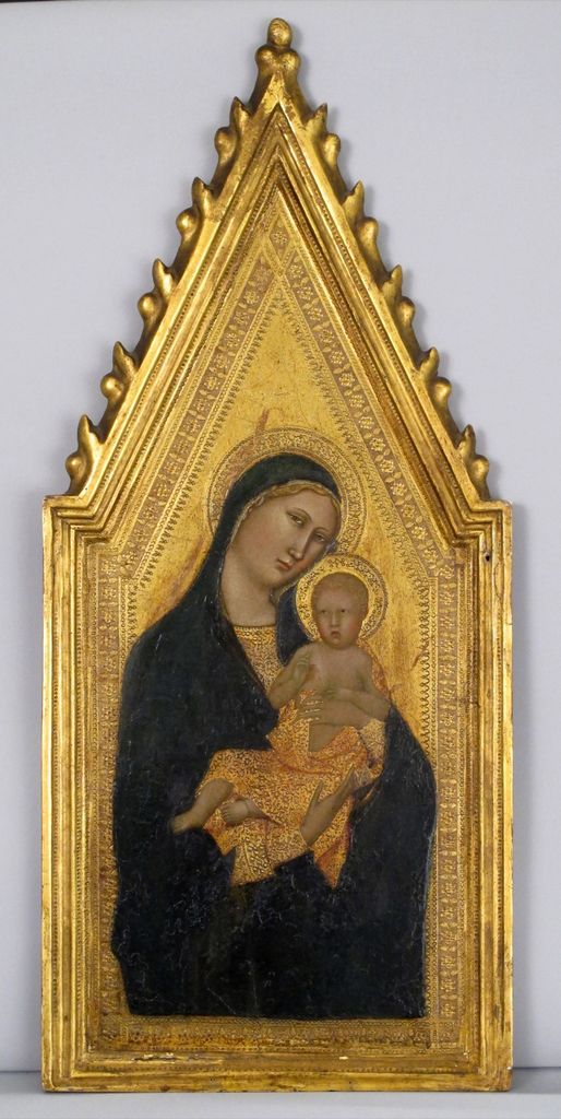Lippo Memmi’s gold-ground Madonna and Child painted in tempera on wood