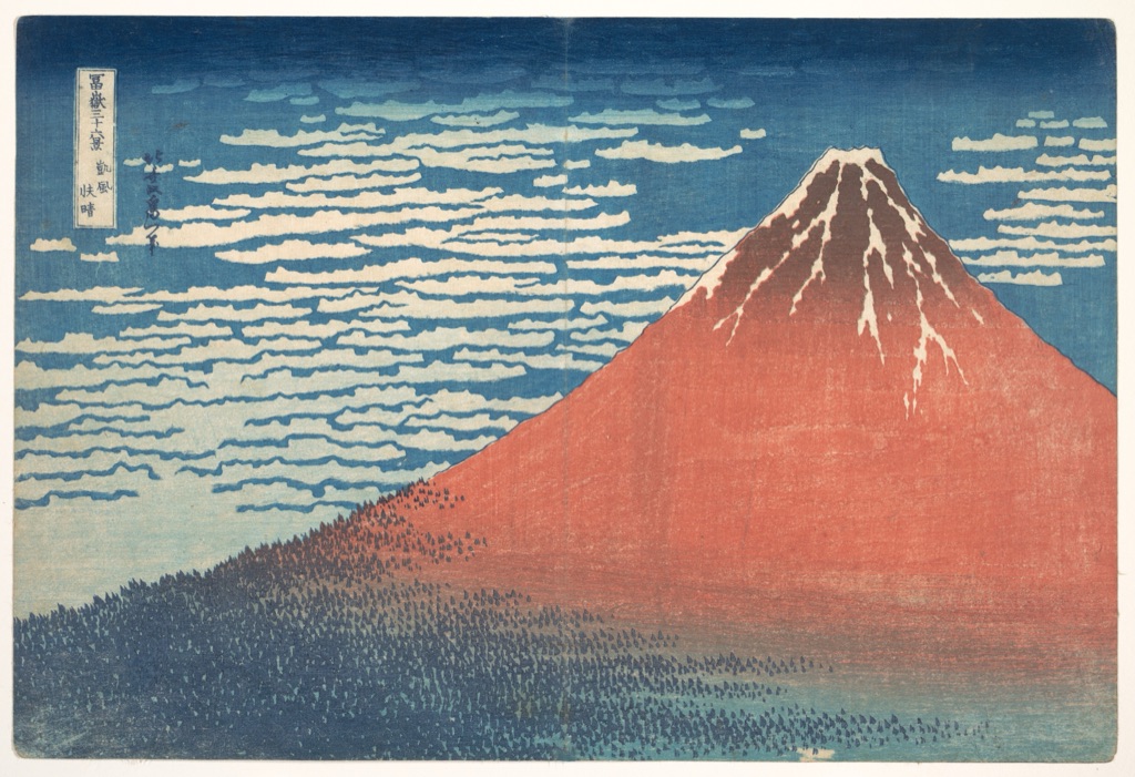 Hokusai print illustrating contrast