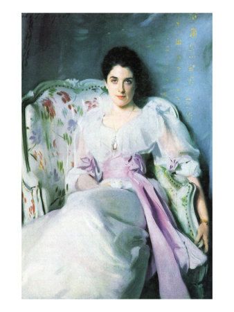 Sargent's Lady Agnew with a carefully modelled face and increasingly broad paint in dress and surroundings.